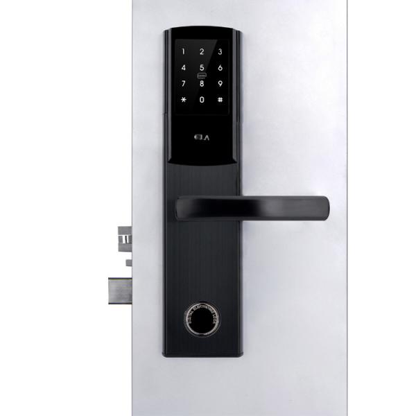 Quality Black Access Control Hotel Door Locks / Smart Door Lock With Card wholesale