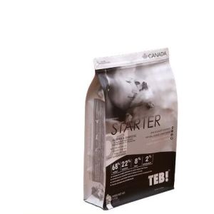 China Quad sealed aluminium foil pet food bag with top resealable zipper on sale