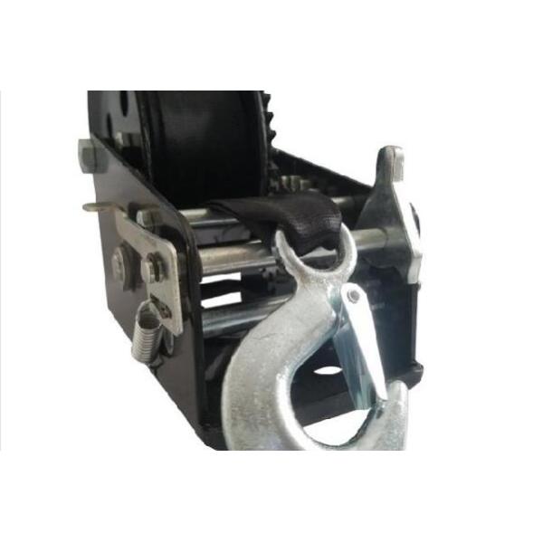 CE Approved 2500 Lb Manual Winch , Black Strap Small Hand Crank Winch