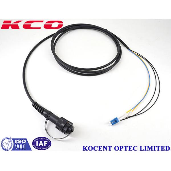 Quality Duplex Black Outdoor Fiber Optic Patch Cable , ODVA LC Optical Patch Cor wholesale
