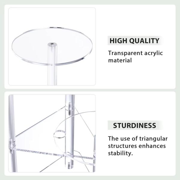 Easy Assemble Lucite Acrylic Plant Stand , Acrylic Flower Display Stand Shelf