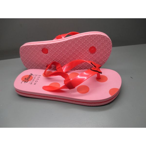 Quality Customized Kids Character Flip Flops Sandals Dots Print Pattern FAMA Approved wholesale