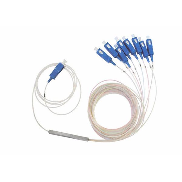 Quality FTTH Miniature 1M SC UPC Fiber Optic Splitter G657A 1x8 PLC Splitter wholesale