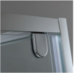 Square chrome silver aluminium shower enclosure 800*800 with two pivot doors and