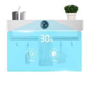 White Color Towel Rack With UV Sterilizer Warmer Heating Drying Functions