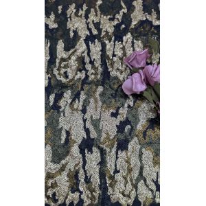 124cm Multi Color Sequins Embroidery Fabric With Ground Mesh For Evening Dress