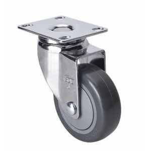 Cheap Edl Chrome 3 80kg Plate Swivel Caster with Customization Option PU Wheel Material for sale