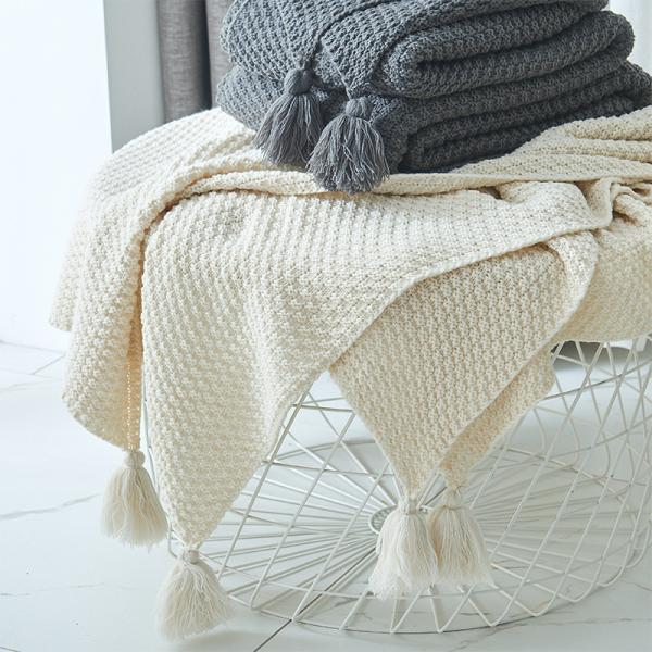 Quality Nordic Style Knitted Wool Blanket for Travel Office Air Conditioning Sofa Leisure Cover wholesale
