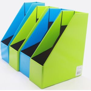 Foldable Stationery Holder Magazine File Organizer CMYK Corrugated Collapsibile