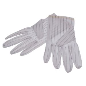 High Dexterity 10e10 Ohm Polyester Cleanroom ESD Hand Gloves