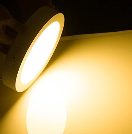 6W AC85~265V Round Warm with LED Surface Panel Wall Ceiling Down Lights Mount