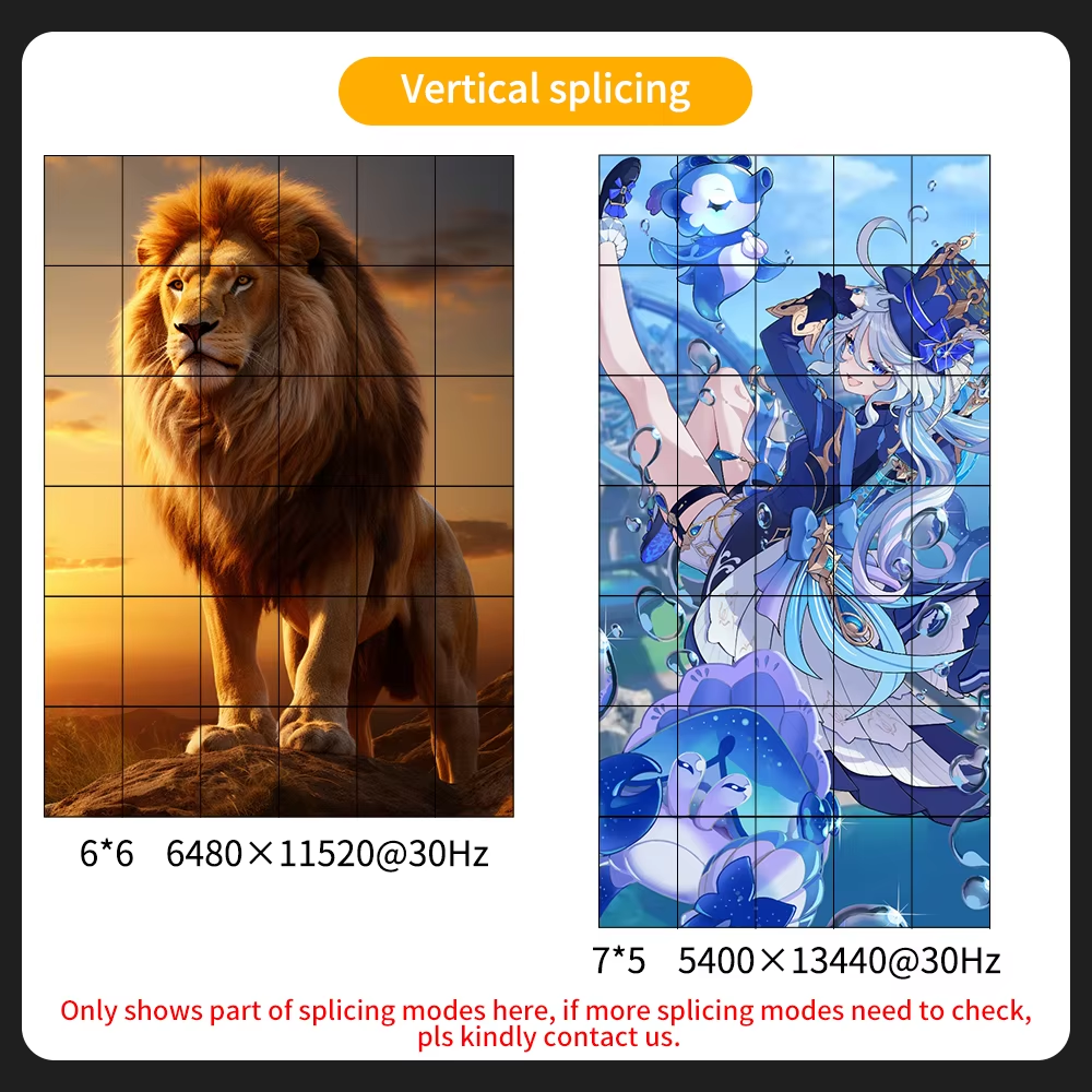 8K60 4-in-36-out Video Wall Controller with 4x9 Splicing and 36x HDMI Output for