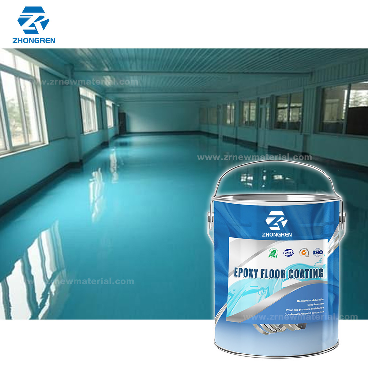 Cheap Top Transparent Hard Epoxy Resin Floor Paint 2 Component Epoxy Paintint Odoless for sale