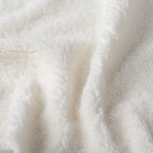 Embossed Super Soft 100 Polyester Knitted Custom Mirco Sherpa Fleece Fabric for