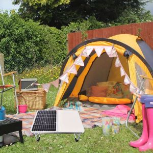 Portable Foldable Solar Panel Table 18W Dual Usb For Camping Outdoor Picnic