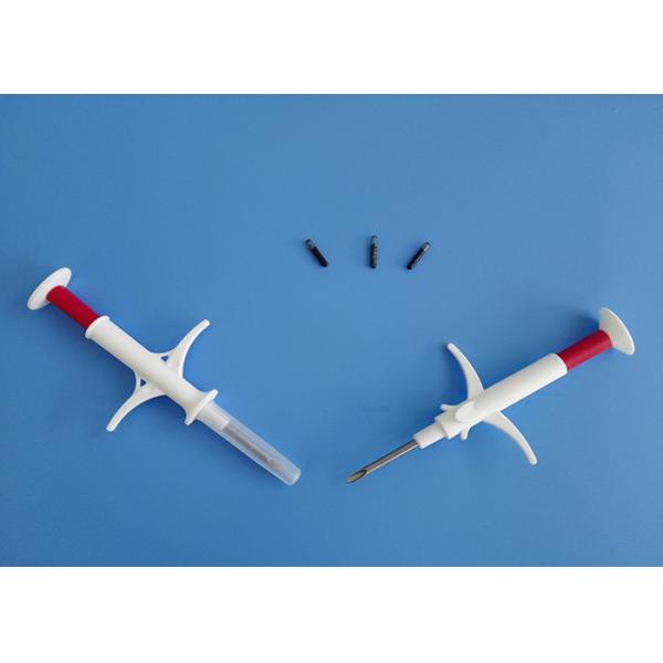 Quality Identification Pet ID Microchip Glass Tags With Veterinary Syringe , 134.2KHz Frequency wholesale