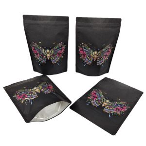 Custom Resealable Mylar Bags Stand Up Kraft Paper Packaging Bag for Flower