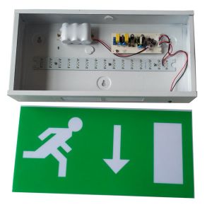Professional LED Exit Signs Battery Backup With 60 Pcs 3014 SMD LED , Green