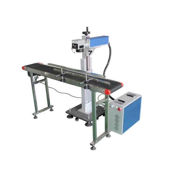 Quality Marking Code Flying Fiber Laser Marking Machine / Industrial Inkjet Printer wholesale
