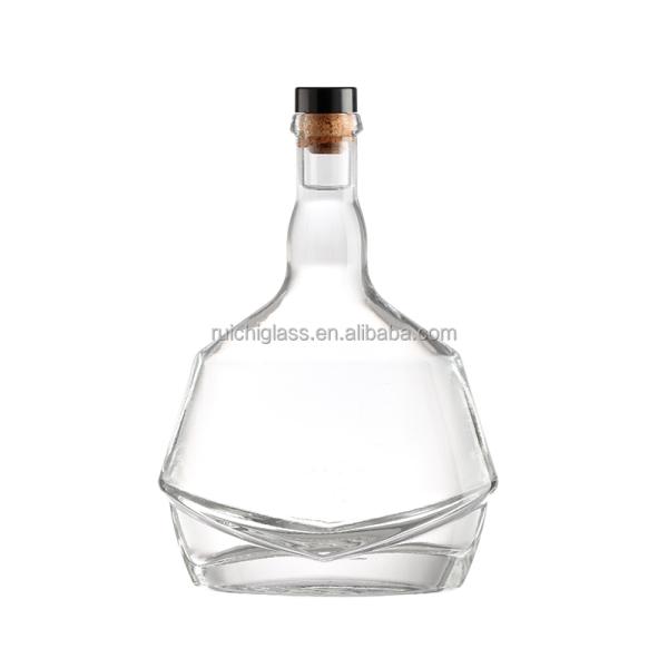 Unique Design 500ml 750ml Glass Bottle for Tequila Competitive and Super Flint Glass