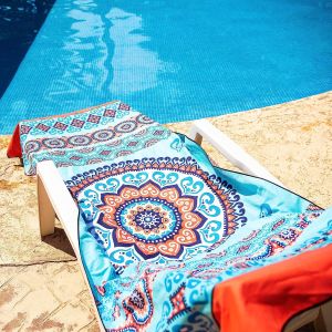wholesale Sand Free printed custom microfiber Beach Towel