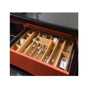 Complex Expandable Natrual Bamboo Storage Drawer Organizer Set