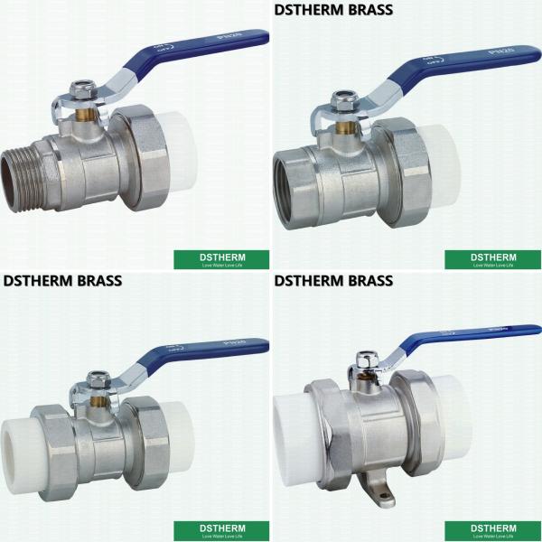 Ppr Double Union Ball Valve Male Female Union Ball Valve High Pressure Strong Quality