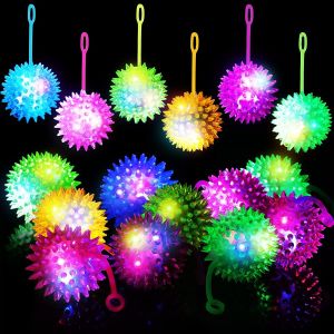 6.5CM/7.5CM LED Flashing Light Spiky Ball Perfect for Kids' Light-Up Celebration