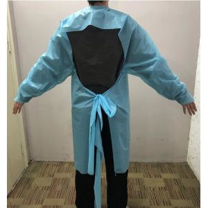 PE / PEVA Disposable Isolation Clothing Personal Safety Apron With Sleeves