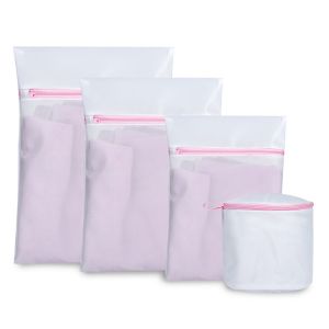 ISO9001 60x60CM Durable Zipper Mesh Laundry Bag