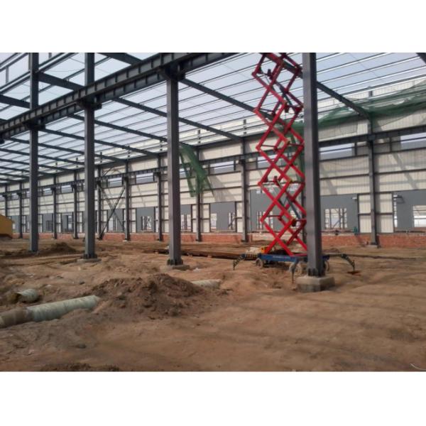Quality Customizable Steel Structure Warehouse With H Section Frame And Steel Color Sheet Wall Panel wholesale