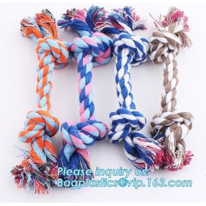 Tugging tossing pet dog rope toys, Pet durable teething chew cotton rope toy set