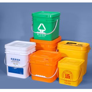 1.2 Kg Square Plastic Pail for Paint White or Other Color