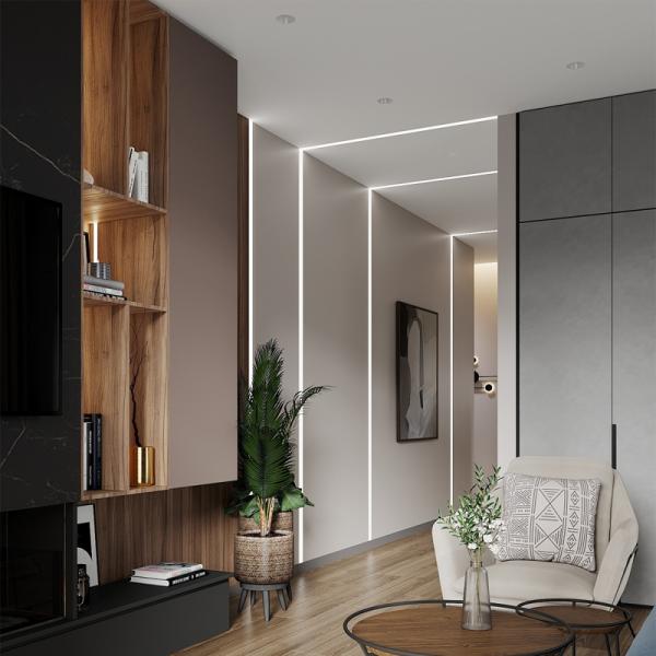 Quality Gypsum Wall PC PMMA Led Aluminum Channel H12.5mm Led Light Strip Profile wholesale