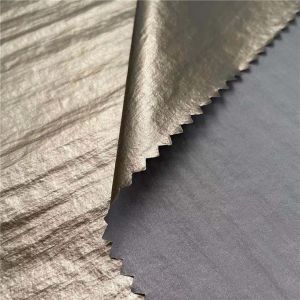 Heavy Duty Ripstop Winter Jacket Fabric 90GSM 70D 70D 210T Pearly Coated