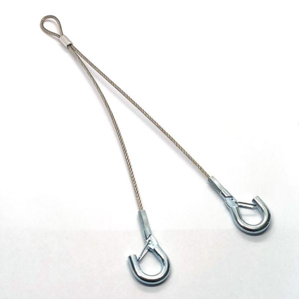 Y Style Wire Rope With Hook Fitting And Zinc Terminal Head For Ceiling Hanging