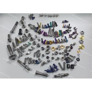 Custom GR5 Ti6Al4V Titanium Bolts And Nuts For Racing Motorcycles / Bicycle