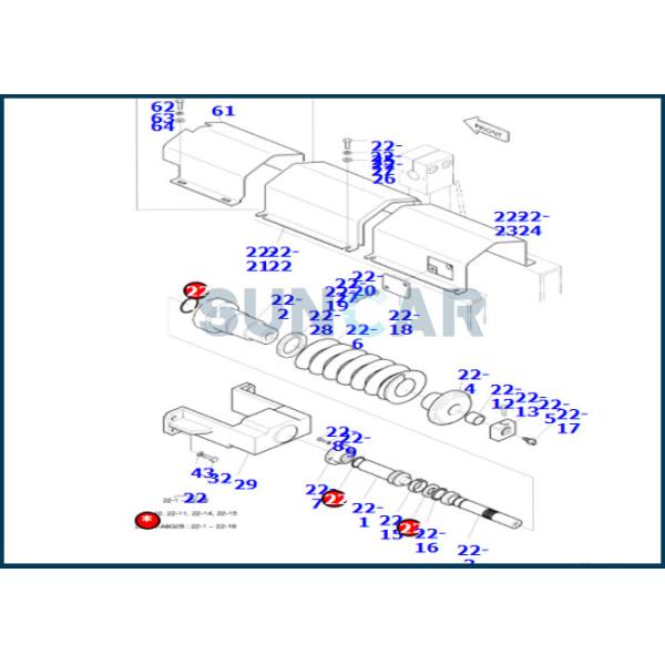 2274-1008BKT 22741008BKT Track Adjuster Seal Repair Kit For DH130LC-V