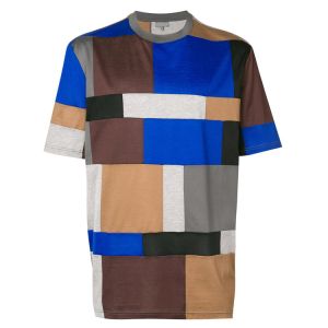 Summer Mens Casual T Shirts , Multi Color Block T Shirt Size XS-XXXXXL