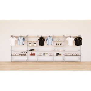 Anti Rust Aluminum Bookshelf Shelves Wall Mount Assembled