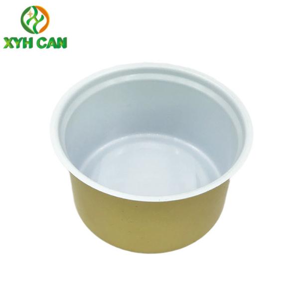 2 Pieces Gold Aluminium Pot Food Tin Cans For Seafood Beef Sardines Cooked