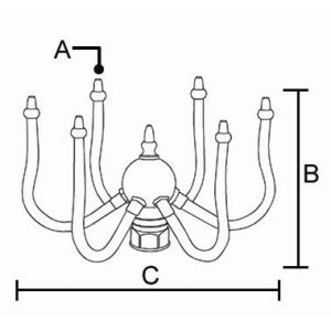 1.5" Brass Chrome Fountain Pool Using Garden Rotating Fountain Nozzle Water