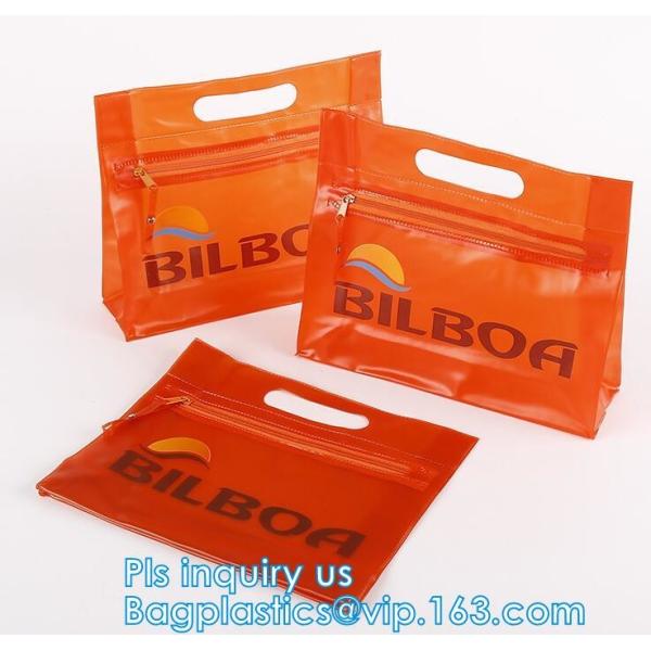 vinyl a3 / a4 / a5 plastic pvc mesh zipper bag, Eco-friendly Slider Zipper Flat Plastic Bag For Document or Swimwear, zi