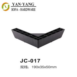 Cheap molded plastic corner sofa legs high quality factory price sofa legs JC-017 for sale