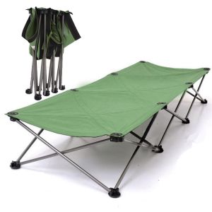 Cheap Ultralight Collapsible Portable Folding Camping Bed for Adult NO Inflatable Metal Fabric for sale
