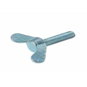 China M10 Steel Grade Class  10.9 12.9 Blue White Zinc Plated Butterfly Head Wing Thread Screw DIN318 on sale