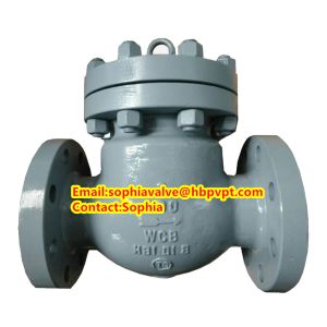 Cheap cast steel check valve WCB 300# flanged swing check valve for sale