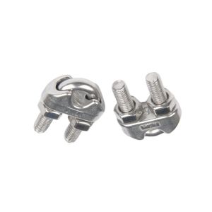 Cheap Customized Support OEM M6 Stainless Steel Wire Rope Cable Clip Clamp U Bolt Saddle Fastener for Metric Measurement System for sale