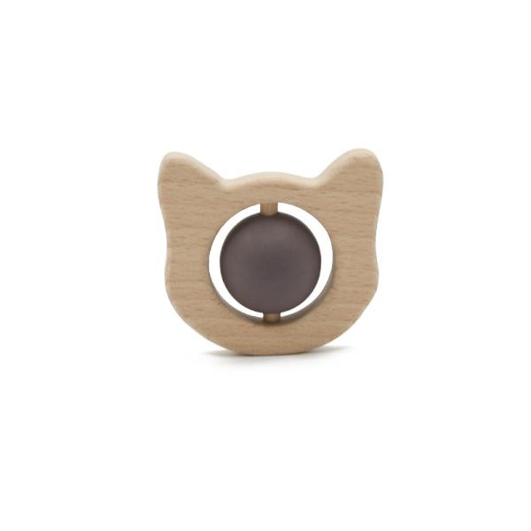 Quality Non Toxic Beech Wooden Silicone Teething Rattle Eco Friendly wholesale