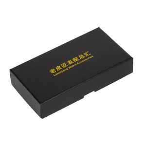 Keychain Gift Box with Lid Custom Logo Black Paper Cardboard Packaging Free